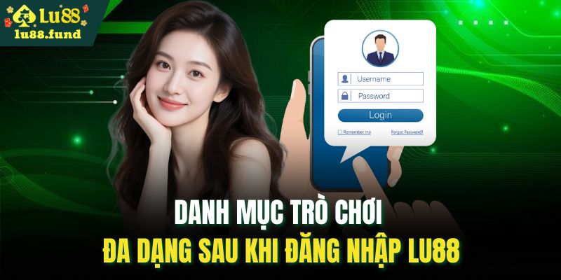 Danh mục trò chơi đa dạng sau khi đăng nhập LU88